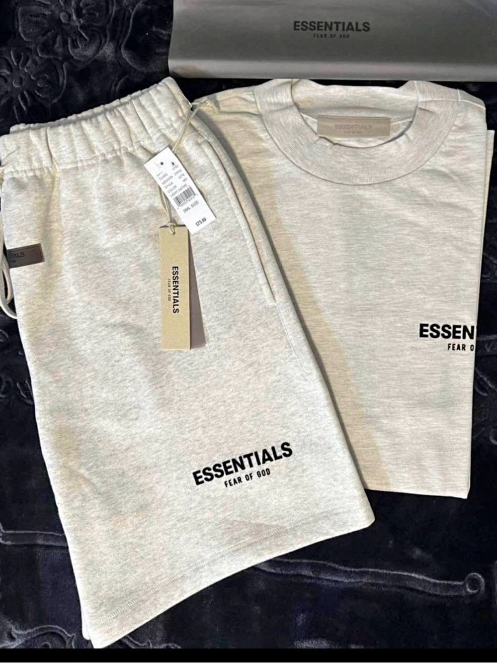ESSENTIALS Light oat Men’s Logo Shorts shirts sets M